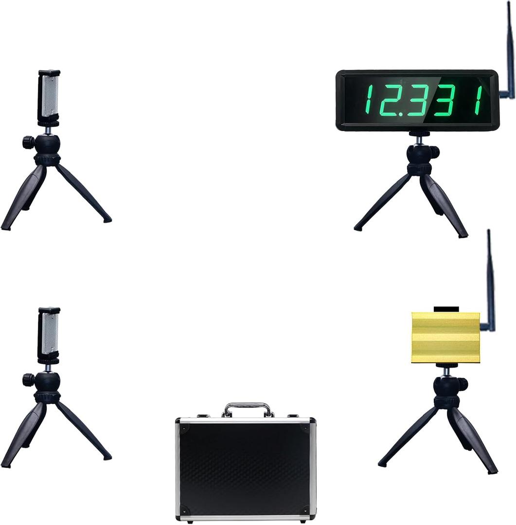 YZ Battery Powered Wireless Laser Timer for Sprints Race Clock Racing Timer Stopwatch Electronic Bike Speed Training Skating Track Field Timer Motorcycle