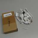 Meonum 1 Pack Accessory Cord with Two LED Bulbs, Blow Mold Christmas Village Light with Outlet and Plug, Double Spare Fuse C7 Light Bulb Christmas Village Accessories White Indoor LED String