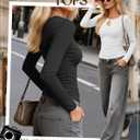 3 Pack Women's Long Sleeve Cutout Neck Keyhole Knit Shirts Slim Fit Stretchy Going Out Y2k Tops with Side Ruched (S)