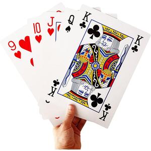 SeptCity Jumbo Playing Cards, Super Big Giant Game Theme Full Deck Huge Poker Oversize Decorations of Magic Party Fun for All Ages (1 Pack) (4 Times)