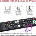 Replacement for Samsung TV Remote, Voice Control, Compatible with 2019-2025 Samsung Smart TV, LED, QLED, Crystal UHD & The Frame Series
