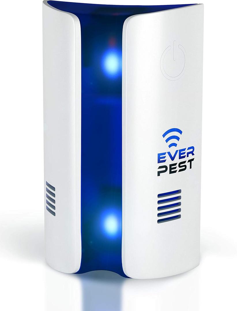 Ultrasonic Pest Repeller Plug in 1 Pack- Electronic and Electromagnetic Insect Control Defender - Roach Bed Bug Mouse Rodent Mosquito Bat Cockroach Squirrel Wasp Ultrasound Repellent One (Blue)