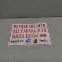 Please Deliver All Packages to Back Door Right Arrow - Bestylez Delivery Sign for Outdoor Use 12" * 8" (148)