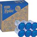 Ziploc Brand Twist n Loc Food Storage Containers, Leak Resistant Design, Medium Round, 6 count