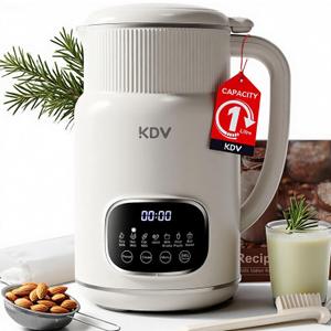 8 in 1 Nut Milk Maker Machine, 32oz Automatic Soy Milk Maker Blender for Almond, Oat, Coconut, Plant-Based & Non-Dairy Milks/ Beverages with Delay Start/ Boil Water/ Keep Warm