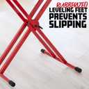 Gator Frameworks Deluxe Two Tier X Frame Keyboard Stand, Bright Red Finish (GFW-KEY-5100XRED)