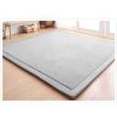 Loartee Nursery Crawling Rug and Play Mat - Velvet Coral (5.0'x 6'8", Gray) for Toddler Exercise (4'11"x6'7", Grey)