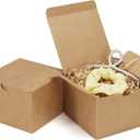 Eupako Brown Gift Boxes 5x5x3.5 25 Pack Kraft Paper Gift Boxes with Lids for Gifts, Crafting, Wedding, Birthday, Party, Cupcake