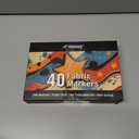 2 x Fabric Markers Permanent for Clothes, 40 Colors Fine Tips Paint Pens for Clothing Canvas Tote Bags T-Shirt and Shoes, Non Toxic Ink for Kids and Adults