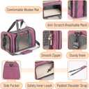 Mr. Pen- Pet Carrier, 17.5" x 11.2" x 11.5", Medium Size, Pink, Portable Travel Carrier for Small Pets, Cats & Small Dogs, Breathable Mesh, Safety Inner Leash, Side Pocket & Padded Shoulder Strap