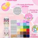 3000 Pcs Glass Peanut Beads Kit, Farfalle Glass Beads for Jewelry Making, Friendship Bracelet Making Kit with Letters, Spacers,Pearls/String, Jewelry Crafting Supplies