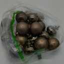 KI Store Coffee Brown Christmas Balls 20pcs 3.15-Inch Christmas Tree Decoration Ornaments for Xmas Tree Holiday Wreath Garland Decor Ornaments Hooks Included (Latte)