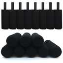 Kvvdi 8 Pack 12 oz - 18 oz Neoprene Water Bottle Sleeve 16.9 oz Insulated Glass Drink Bottle Cover - Black