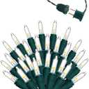 35FT 100 LED Christmas String Lights, Warm White Green Wire Christmas String Lights for Indoor & Outdoor Holiday, Tree Decor, Patio Hanging Lighting Decorations, UL Certified