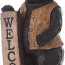 Hi-Line Gift Ltd Bear Standing with Welcome Sign Statue
