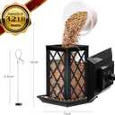 Byvivace Large Bird Feeders, Hanging Bird Feeders for Outdoors, 3.2lb Capacity Lantern Wild Bird Feeders for Outside Hanging, Black