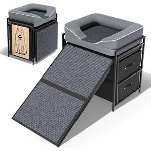 Dog Window Perch with Sofa for Dog&CatDog Window Seat for Home Elevated Pet BedIndoor Pet Perch with Anti-Slip Ramp and Storage (Black) Dog Window Perch with Sofa for Dog&CatDog Window Seat for Home Elevated Pet BedIndoor Pet Perch with Anti-Slip Ramp and Storage (Black)