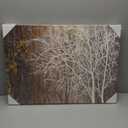 Yihui Arts Canvas Wall Art Hand Painted White Tree Pictures Brown Forest Painting Modern Abstract Landscape Nature Artwork for Bedroom Bathroom Home Office Living Room Decorations