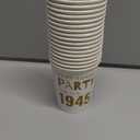 SharkBliss 1945 70th Birthday Party Cups, 20 Pack 9oz Gold We're Gonna Party Like It's 1945 70th Birthday Disposable Paper Cups for His Her Seventy 70th Birthday (Gonna 1945)  Gold
