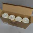 4 Packs Flameless Candles, Battery Operated Candles with Remote, Plastic LED Flickering Candles, Pillar Candles for Home Wedding Party Halloween Christmas D3 xH6 (Ivory)