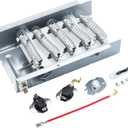 279838 Dryer Heating Element Kit, Fits Whirlpool Cabrio Kenmore Amana Maytag Roper, Replace W10724237 279837 WP279837 AP3094254 2438 279838A 279838VP 3398063 3398064 3403585 8565582 EA33431 PS334313