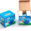 Ceramic Piggy Bank for Boys Cute Coin Bank for Kids Birthday Gift Piggy Banks Blue (5x5x4inch)