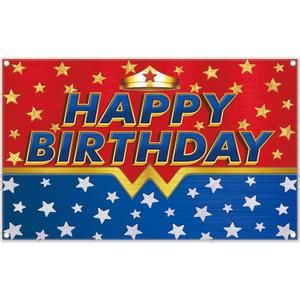 72x43inch Fabric Super Women Birthday Backdrop Girl Crown Stars Photography Background Kids Adult Party Decorations Photo Banner Booth Props