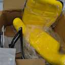 Yellow Universal Adjustable Tractor Suspension Seat with Tilt Waffle Style Fits for John Deere 1020 1530 2020 2030 2040 2155 2280 5210 Shock Absorption Alloy Steel PVC