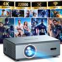 [Electric Focus] 4K Support Projector with WiFi6 and Bluetooth 5.3, Outdoor Projectors for Outside Video Use, OWNKNEW Gaming Movie Projector, Auto Keystone Correction