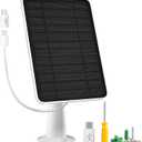 Solar Panel Charger Compatible with Arlo Essential 2K Outdoor(2nd Gen)/Essential XL Camera(2nd Gen)/Essential Spotlight, 5W Solar Panel with IP65 Waterproof 10ft Micro USB-C Cable & Wall Mount, 1 Pack