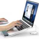 LOXP Acrylic Laptop Stand for Desk, Laptop Stand with Wrist Support, Ergonomic Detachable Laptop Riser, Acrylic Protable, Computer Stand for MacBook Air Pro, HP, Dell, XPS, HP (10-17") Laptops