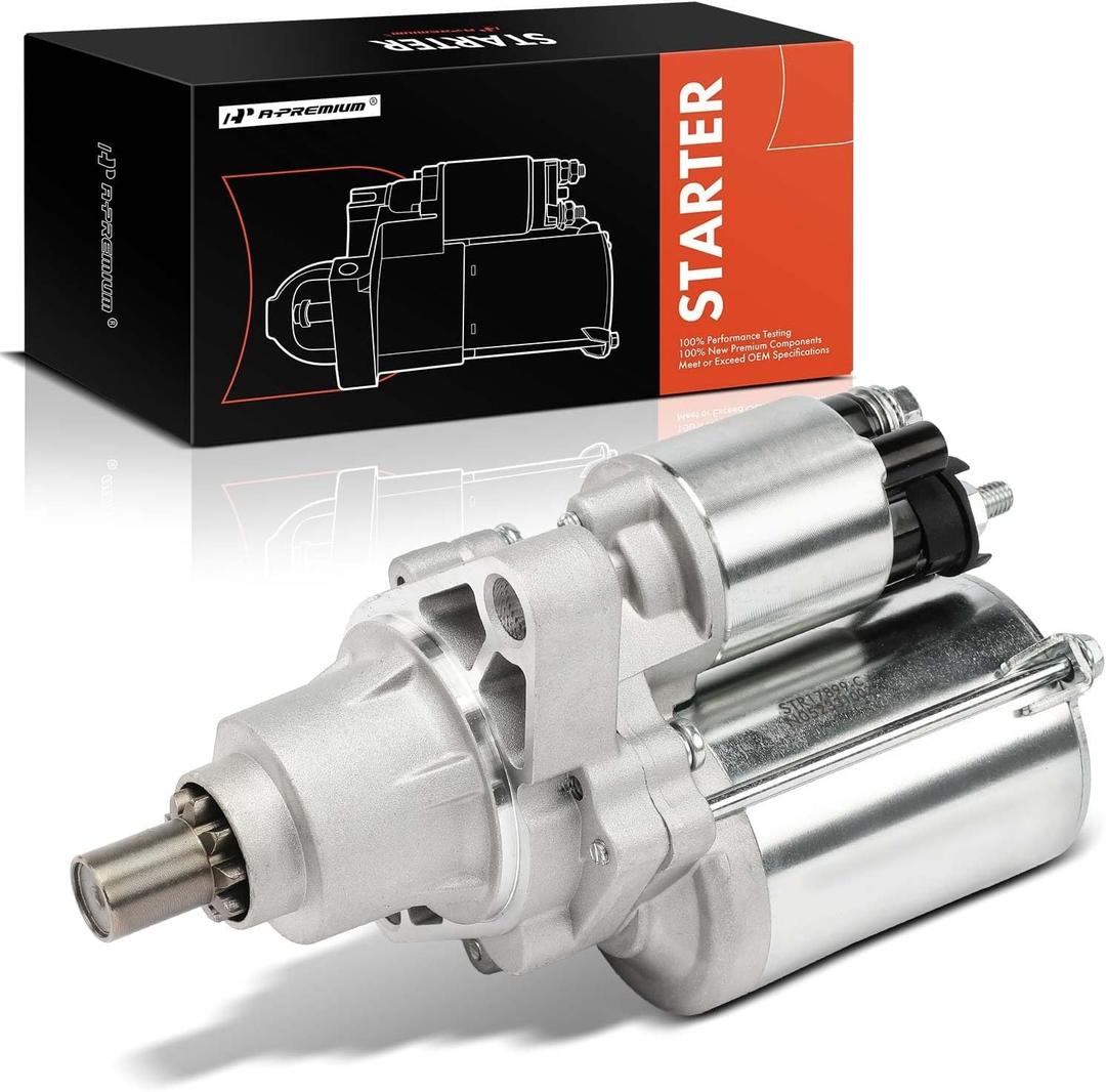 A-Premium Starter Motor Compatible with Honda Accord 2003-2007 & Acura TL 2004-2006, 3.0L 3.2L, 12V 1.6KW 9-Teeth Counterclockwise, Replace# 31200-RCA-A01
