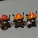 Geelin 3 Pcs Christmas Highland Cow Figurines Decor with Mushroom Welcome Highland Cow Gnomes Scottish Resin Statue Calf Lovers Gifts for Xmas Farmhouse Home Garden Bathroom Kitchen Office Table