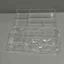 2 Pcs Clear Acrylic Desk Drawer Organizer 11 x 6 x 1.38 Inch Drawer Organizer Trays with 6 Compartments Desk Accessories for Office Makeup Silverware Bathroom