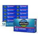 Wild Planet Wild Sardines in Water, No Salt Added, Tinned Fish, Non-GMO, Sustainable 4.4 Ounce , (Pack of 12) Best By 02.13.2028