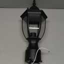 Lamomo Dusk to Dawn Outdoor Post Lights, Waterproof Aluminum Lamp Post Light Fixture, Lamp Posts Outdoor Lighting Pole Lantern for Yard Patio Pathway Garden (15.5Inch-1Pack, Black)