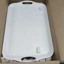 Extra Large Serving Tray with Handles, 20x13 inch, Set of 2 Melamine Platters for Serving Food, Turkey, Cookie, Rectangular Trays for Eating, Raised Dots Matt Finished, Dishwasher Safe, White