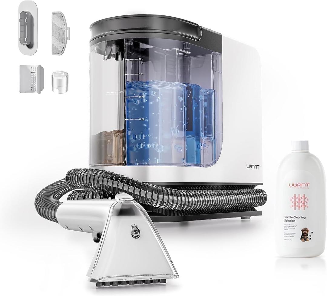 uwant Carpet Cleaner Machine 18Kpa Powerful Suction Upholstery Cleaner for Pet, Portable Carpet Cleaner with Cleaning Tools & Self-cleaning for Spot