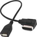 Music Interface Audio USB Adapter Cable,MMI/MDI/AMI to USB Cord Compatible with Audi, Volkswagen, Mercedes-Benz, Not for iPhones