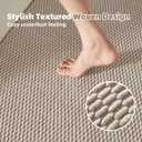 TYUU Bathroom Runner Rug, Long Bath Mat Washable Thin Quick Dry Low Pile Bathroom Runner Rugs Non Slip, Beige 24"x60"