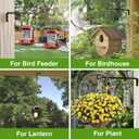Saffruff 15 Inch 2 Black Pack Heavy Duty Outdoor Plant Hangers, Iron Hanging Plant Brackets for Hanging Plants Outside, Metal Plant Hooks Plant Wall Hooks for Hanging Lantern, Bird Feeder