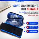 Ice Packs for Injuries Reusable (3-Piece Set)  Hot and Cold Ice Pack Therapy Gel Wrap Support  Supports Recovery, Joint and Muscle Pain  Knees, Back & More (3 Piece Set - Classic)