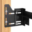 4PCS Bed Frame Brackets Adapter for Headboard Extra, Heavy Duty Bed Frame Adapter Brackets, Queen Bed Modification Headboard Adapter Kit to Connect Headboard Footboard (Black)