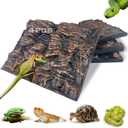 4pcs Rock Terrarium Background,3D Reptile Tank Background Board,Amphibian Stereo Backdrop Wall,Lizard Snake Gecko Spider Chameleon Turtle Fish pet silo Background Decorative Panel (brown)