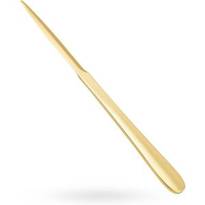 9" Golden Metal Letter Opener with Minimalist Design, Safe Double Edge Blades, Anti-Fingerprint Long Handle, Mail Opener Paper Knife Tool Envelope Opener (1 Pack - Matte Golden)
