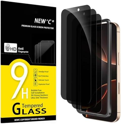 Pack Of 2 NEW'C 3 Pack Privacy for iPhone 17 Pro Max, iPhone 16 Pro Max Screen Protector (6.9 inches), Anti-Spy Tempered Glass Film, Enhanced 28 Degree Privacy Angle - Easy Installation Tool Included