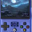 R36MAX Retro Handheld Game Console, 4.0 Inch IPS Screen, 64GB Memory, Portable Arcade Video Gaming Console Gift for Adults, Lake Blue