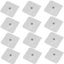 CAXUSD 12pcs Invisible Traceless Screw Stickers Punch Wall Hooks for Picture Hanging for Solid Walls Easy to Install for Photos and Decorations