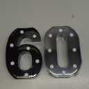 Pooqla Decorative Led Light Up Number Letters, White Plastic Marquee Number Lights Sign for 60th Birthday Party Wedding Decor Battery Operated Number (60)