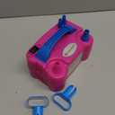 IDAODAN Electric Balloon Pump, Portable Electric Balloon Blower Machine Balloon Air Pump Dual Nozzle Rose Red 110V 600W Balloon Inflator for Party Decorations